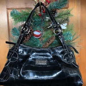 Sag Harbor Black Patent Shoulder/Handbag